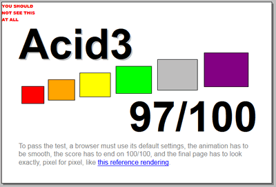 firefoxでAcid3チェック