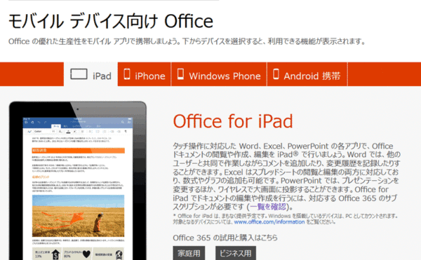 Office for iPad